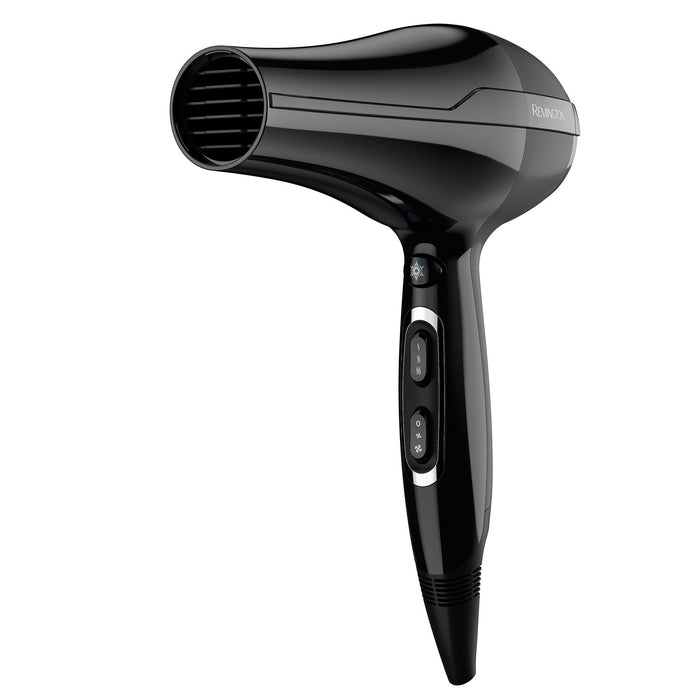 Remington suszarka do włosów z jonizacją, 3 ust. nagrzewania 2 ust. nawiewu, koncentrator i dyfuzor, zimny nawiew, uchwyt do zawieszenia, silnik AC, moc 2300W, czarna, Pro-Air AC5999