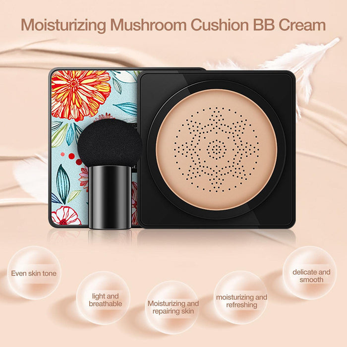 Air Cushion Foundation BB Cream | Waterproof Hydrating Nude Makeup,Bright BB Cream Long-Lasting, Even Skin Tone (Natural, Ivory_) Qserd