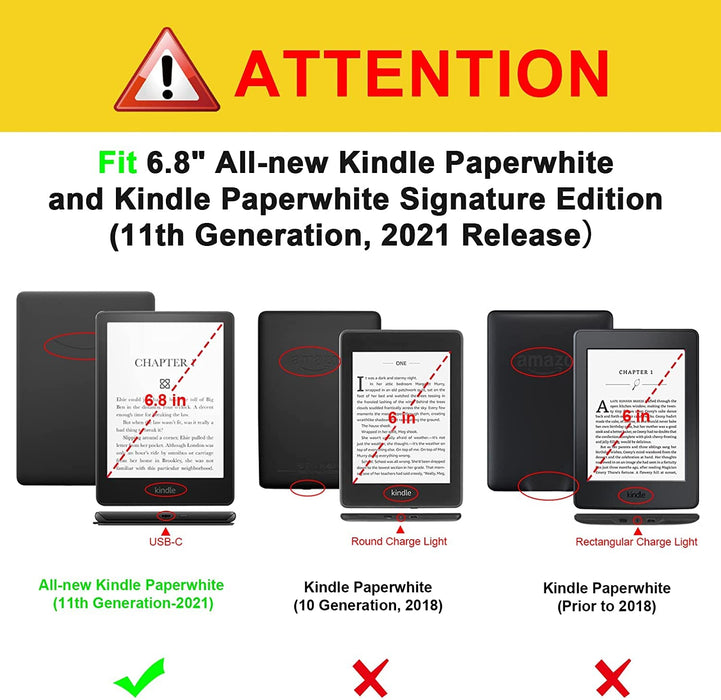 Fintie Etui Folio Zgodne z Nowym Kindle Paperwhite (11. generacja, model 2021, z Wyświetlaczem 6,8 cala) - Pokrowiec Ochronny ze Sztucznej Skóry z Funkcją Automatycznego Usypiania/Budzenia, Marmur Oceaniczny