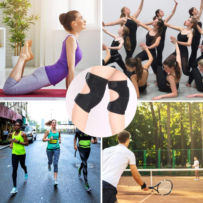 Sportowe ochraniacze na kolana taniec dorośli regulowane, miękka gąbka wyściełana joga ochraniacze na kolana antypoślizgowe ochraniacze na kolana dla kobiet i mężczyzn - 1 para