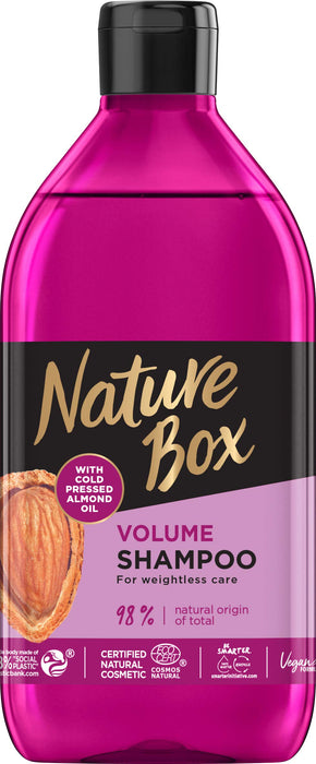 Nature Box Almond Oil Zwiększający Objętość Szampon Do Włosów Z Olejem Z Migdałów 385Ml