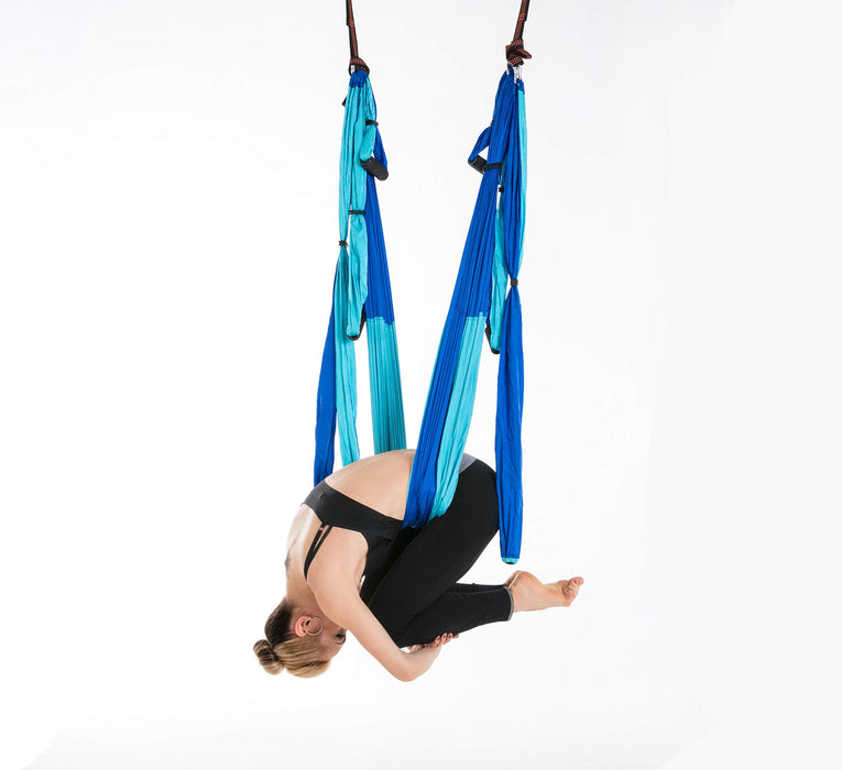 ARNTY Aerial zestaw hamaków do jogi, Aerial Yoga Hammock Swing z torbą do noszenia i paskami przedłużającymi, trapez Sling