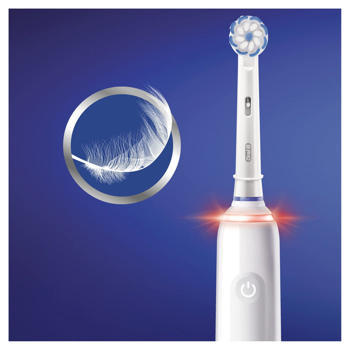 Oral-B Junior elektryczna szczoteczka do zębów dla dzieci od 6 lat, z 3 trybami czyszczenia i wizualną kontrolą docisku 360° do pielęgnacji zębów, zaprojektowana przez Braun, Star Wars, biała