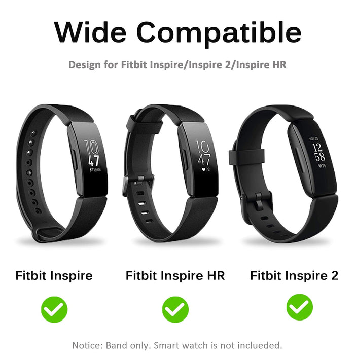 Miimall Elastyczny pasek, kompatybilny z zegarkiem Fitbit Inspire, Inspire 2, Inspire HR, miękki nylonowy pasek do zegarka, zamiennik paska do zegarka Fitbit Inspire, Inspire 2, Inspire HR