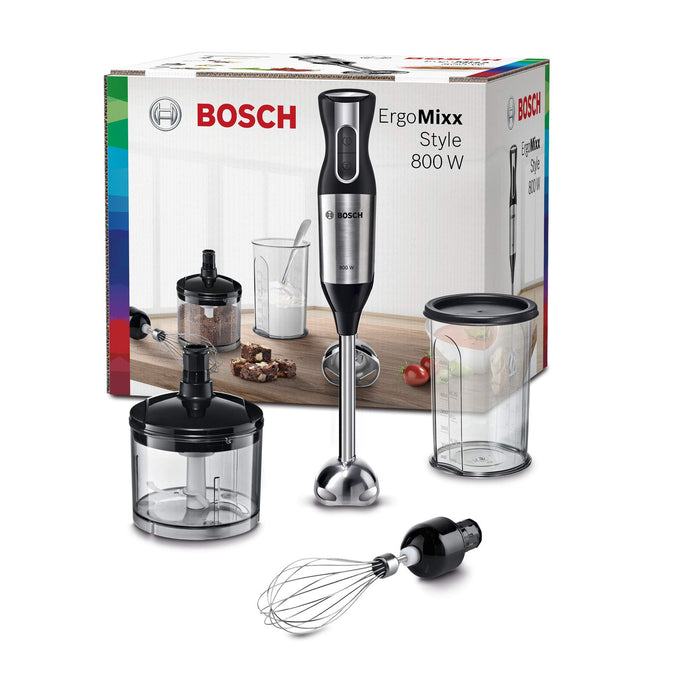 Bosch Hausgeräte MS6CM4150 Ergo Mixx Style Blender Ręczny, 800 W, Czarno/Srebrny