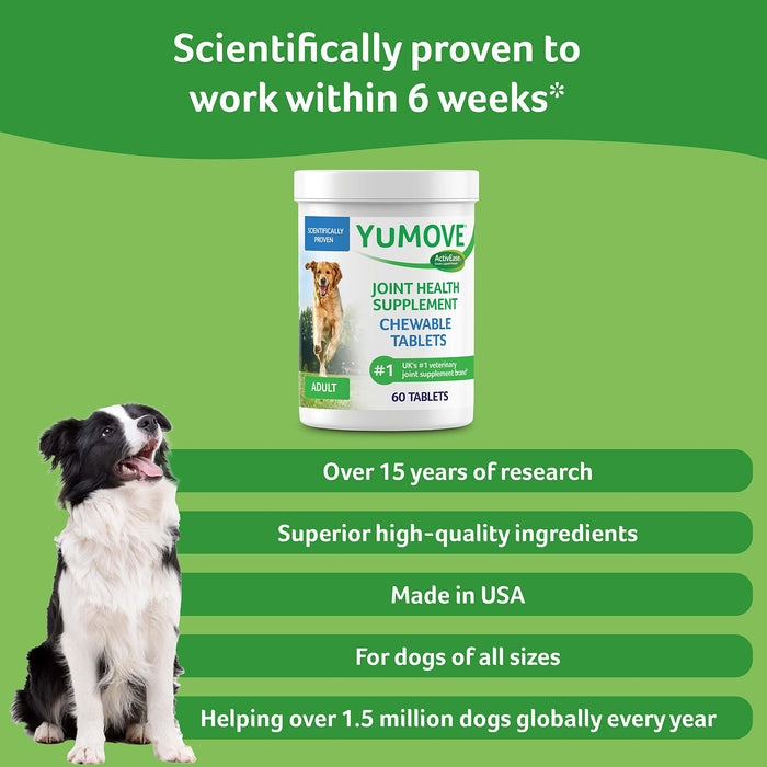 YuMOVE tabletki dla psów z muszlą zielonowargową, glukozaminą i chondroityną, 60 tabletek