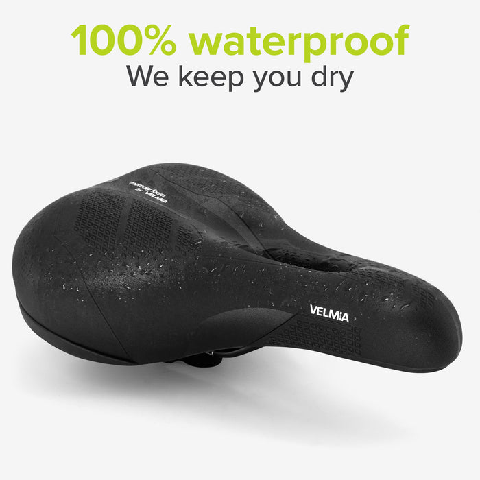 VELMIA Siodełko rowerowe [trekkingowe] Wygodne siodełko rowerowe dla kobiet i mężczyzn, Bike Saddle z ergonomiczną koncepcją 3-strefową i pianką Memory Foam, siodełko rowerowe