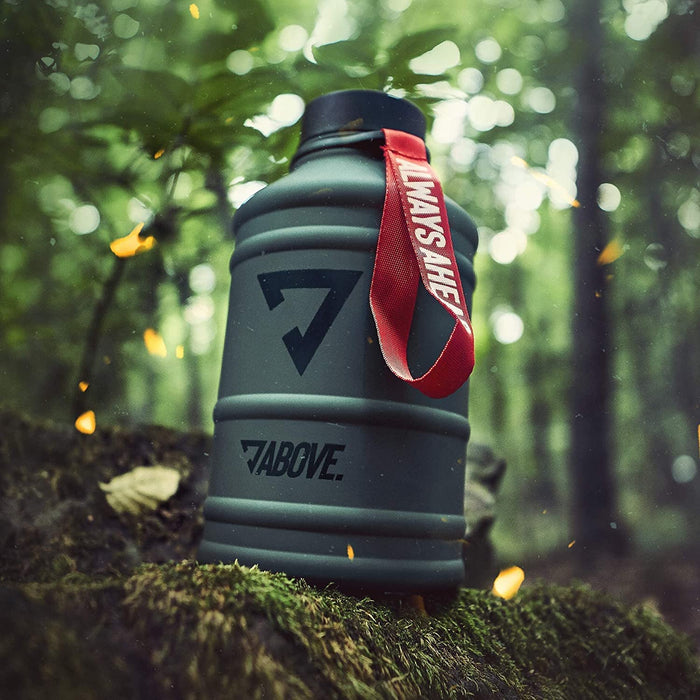 ABOVE. Butelka do picia ze stali nierdzewnej 1.3L - 2.2L, 2 zamknięcia do picia, 100% wolna od BPA, nadaje się do napojów gazowanych, szczelna Water Jug do sportu i camping (2.2L, Zielony)