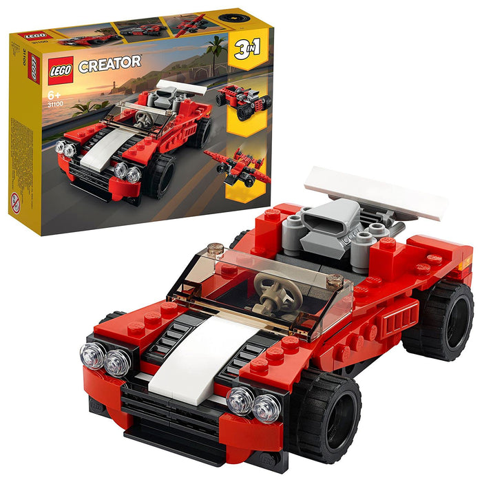 LEGO Creator 3 w 1 Samochód sportowy 31100 — zabawkowy zestaw konstrukcyjny (134 elementy)
