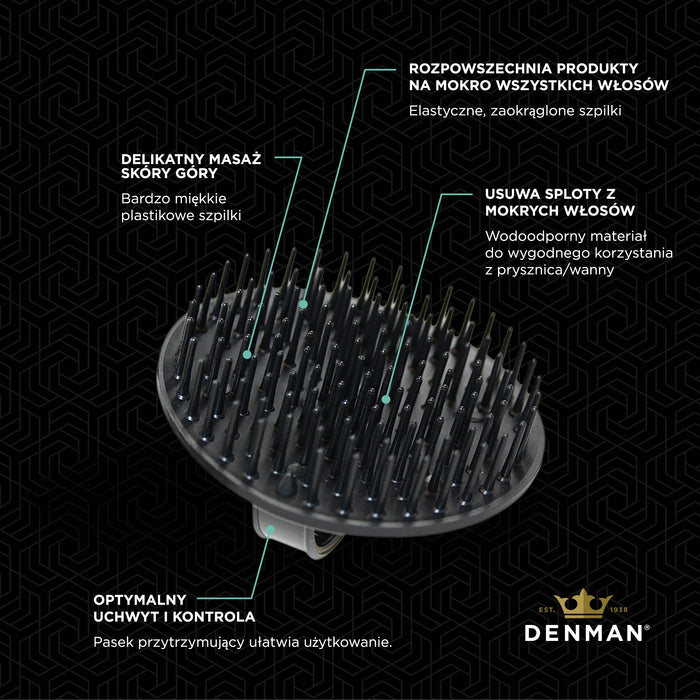 Denman D6 Bebop Shower Brush Black