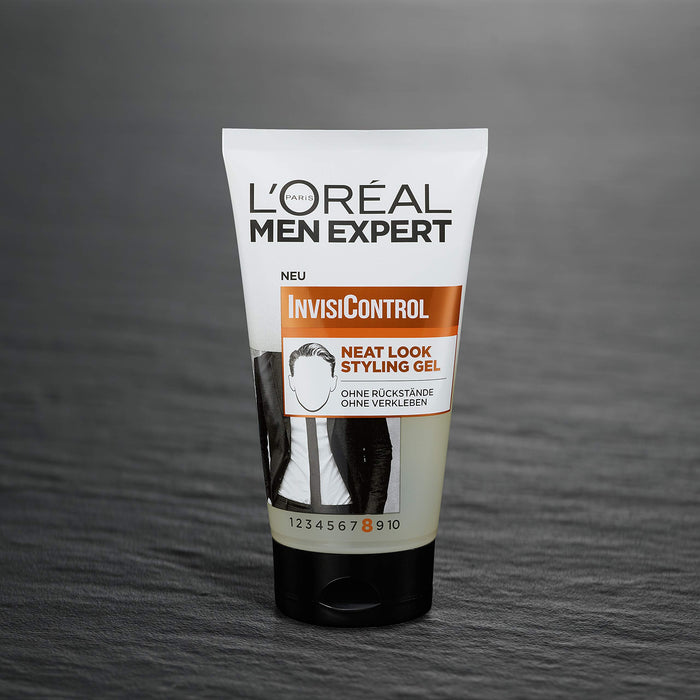 L'Oréal Men Expert Neat Look żel do stylizacji włosów dla mężczyzn, do modelowania włosów i naturalnej stylizacji włosów, InvisiControl, 1 x 150 ml