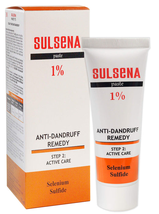 Sulsena - Pasta Anti-dandruff, 1% medyczny dla kobiet i mężczyzn, kompleks substancji czynnych poprawia stan i wygląd włosów