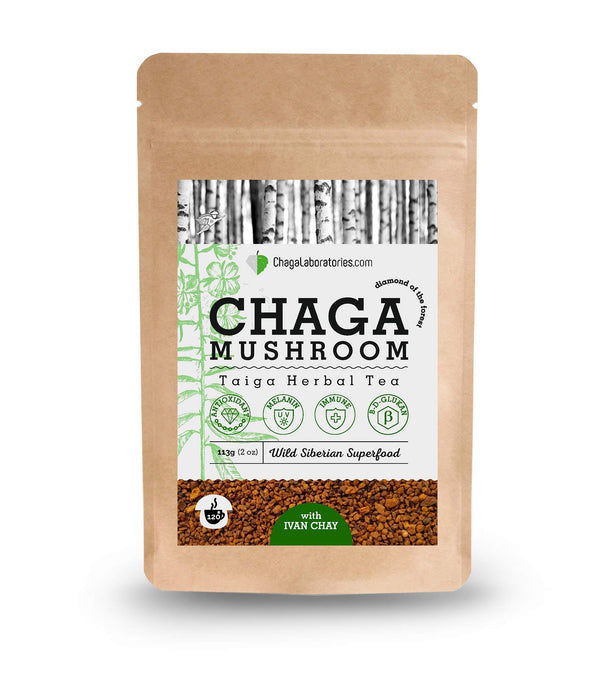 ChagaLaboratories - Chaga Taiga herbata ziołowa, granulat chaga z Ivan Chai, z syberyjskiej kolekcji dzikich zwierząt jako suplement diety, 113 g