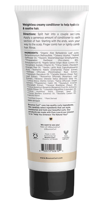 Bounce Curl Super Smooth Cream Conditioner | Curly Hair Conditioner | With Organic Aloe & Sunflower Oil | 8oz, 238ml