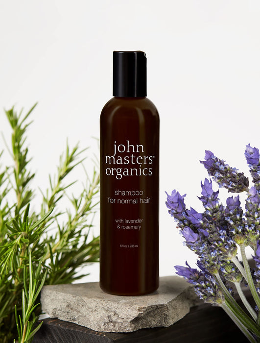 John Masters Organics Szampon do włosów normalnych z lawendą i różą, 1 opakowanie (1 x 236 ml)