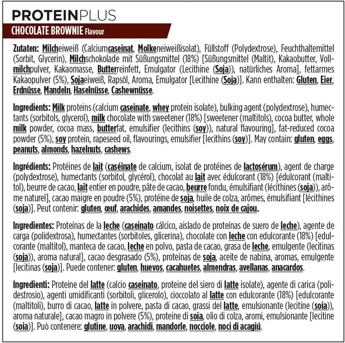PowerBar Protein Plus batonik z tylko 107 Kcal - Low Sugar baton białkowy, baton fitness z błonnikiem - czekoladowo-brązowe (30 x 35 g)