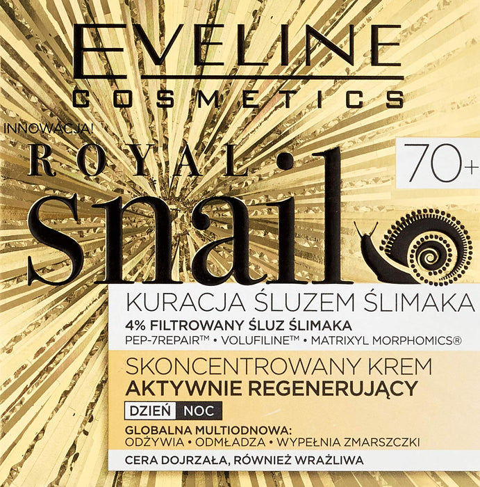 Eveline Cosmetics Royal Snail Activating Regenerating Day / krem na noc 70 +, 50 ml