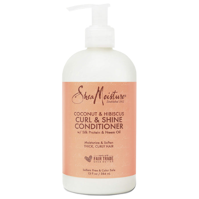 Shea Moisture Coconut und Hibiscus Curl und Shine Conditioner, 1 opakowanie (1 x 384 ml)