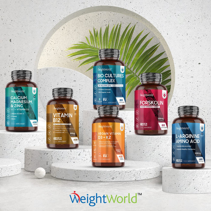 WeightWorld witamina D3 + K2 tabletki 4000 j. m., 180 sztuk, z ponad 99,7% All-Trans MK-7, sprawdzone i naturalne składniki, wegetariańska witamina K2