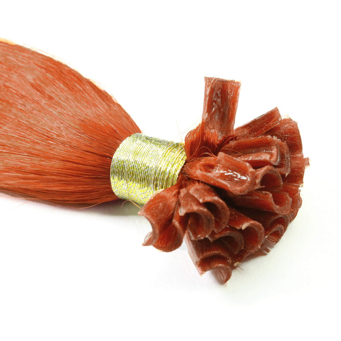 hair2heart 25 x 0,5 g przedłużki do włosów, gładkie - 30 cm - #130 miedziany czerwony