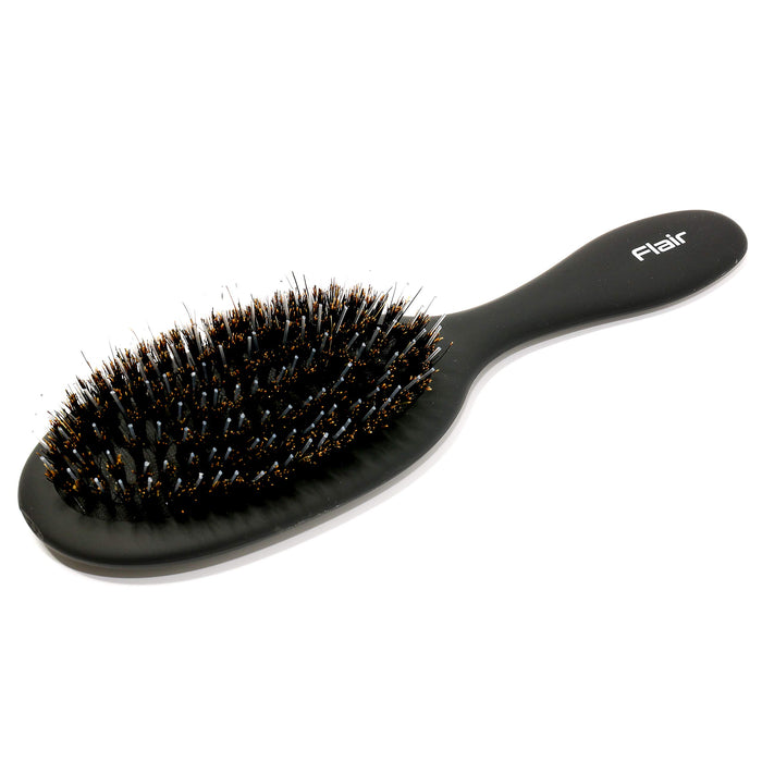 Flair Brush Średnie włosie/nylonowa szczotka do włosów z dzika z miękkim uchwytem
