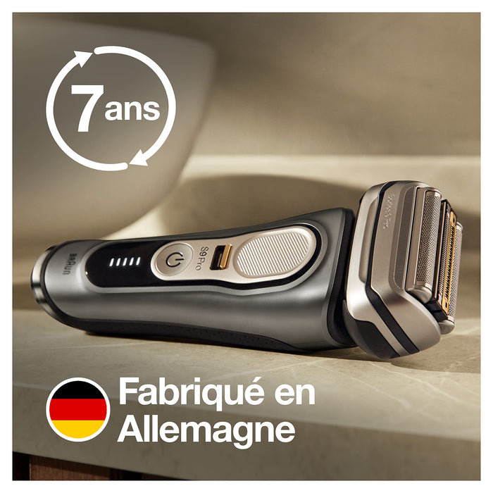 Braun Braun Series 9 Pro Golarka Męska z Głowicą Tnącą 4+1, Czarny/Srebrny, 5 ostrzy