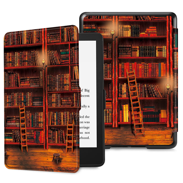 Fintie Etui do 6,8" Kindle Paperwhite (11. Generation - 2021) i Kindle Paperwhite Signature Edition - najcieńszy i najlżejszy pokrowiec ochronny z funkcją Auto Sleep/Wake (ZZ- Biblioteka)