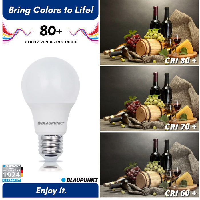 Blaupunkt Żarówka LED E27 – Classic – żarówka LED – oświetlenie pomieszczenia – 6 W – zamiennik żarówki 48 W – ciepła biel 2700 K – lampa – energooszczędne i oszczędne światło – lampy LED – pojedyncze