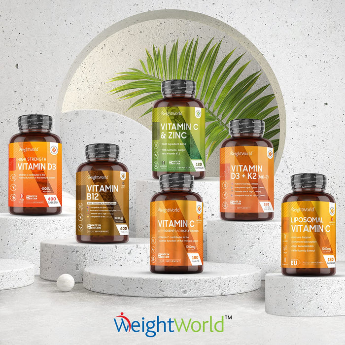 Liposomal Vitamin C Capsules - 1000mg - 180 kapsułek (3 miesięczna dostawa), witamina C przyczynia się do normalnego funkcjonowania układu odpornościowego i zmniejsza zmęczenie i znużenie, wegańskie - Made In EU