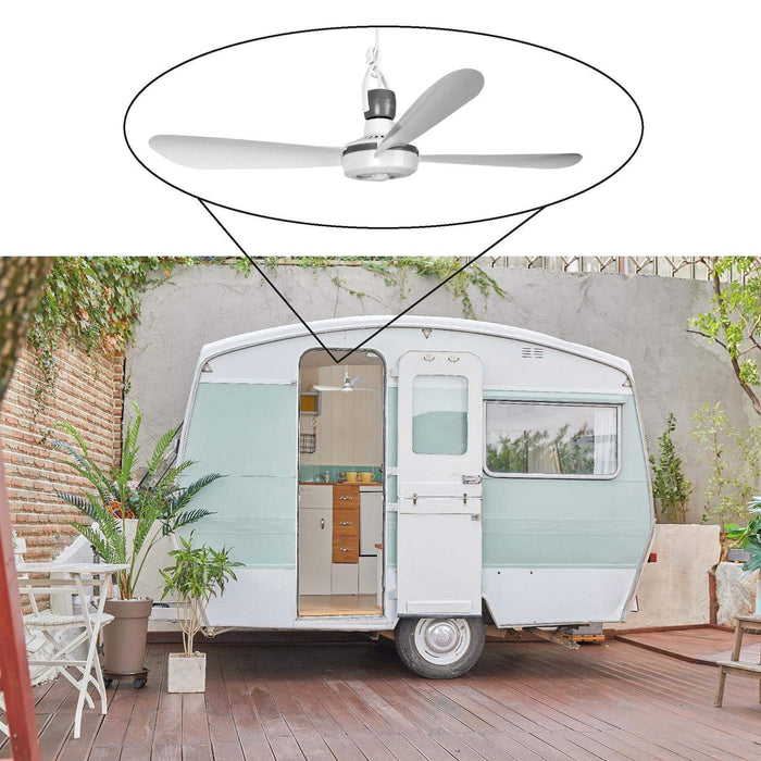 Przenośny wentylator sufitowy z wtyczką i przełącznikiem, 220 V-240 V/5 W, Ø 40 cm, mobilny wentylator z zawieszką, energooszczędny, biały