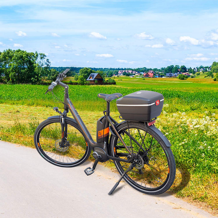 Westmark Kufer rowerowy do wszystkich bagażników, Akcesoria montujące, Montaż zabezpieczający przed kradzieżą, Pojemność 14 litrów, Touring Tresor, 5430GE6S