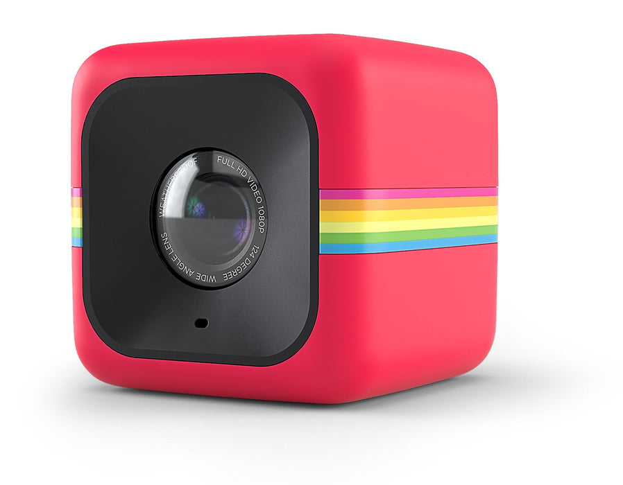 Polaroid Cube+ 1440p Mini Lifestyle Action kamera z Wi-Fi i stabilizatorem obrazu (czerwona)