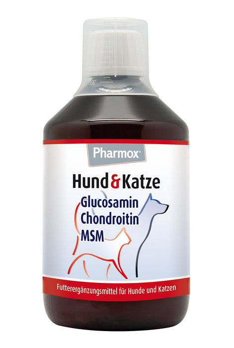Pharmox Glekozamina pies i kot 500 ml | wysokie dawkowanie | zrównoważona kombinacja glukozyny, chondroityny i MSM