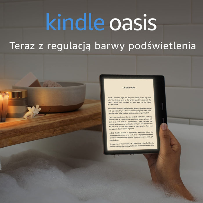 Kindle Oasis | z regulacją barwy podświetlenia, wodoodporny, 8 GB, Wi-Fi | grafitowy