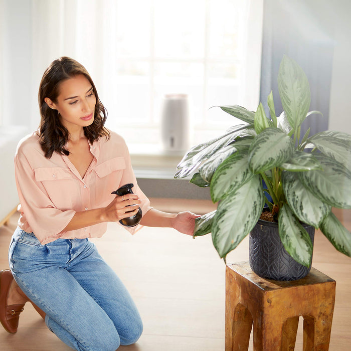 Philips Seria 2000 Nawilżacz Powietrza - Nawilżacz Pomieszczenia do 32 m², Technologia NanoCloud, 3 Prędkości, Tryb Snu, Zbiornik 2l (HU2716/10)