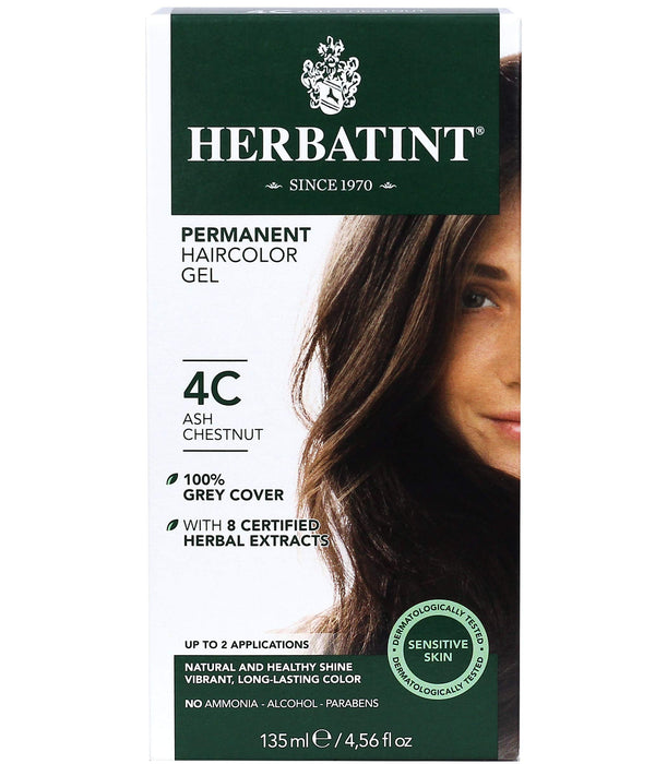 Herbatint 4C Ash Chestnut Permanent Herbal Hair Colour Gel 135 ml