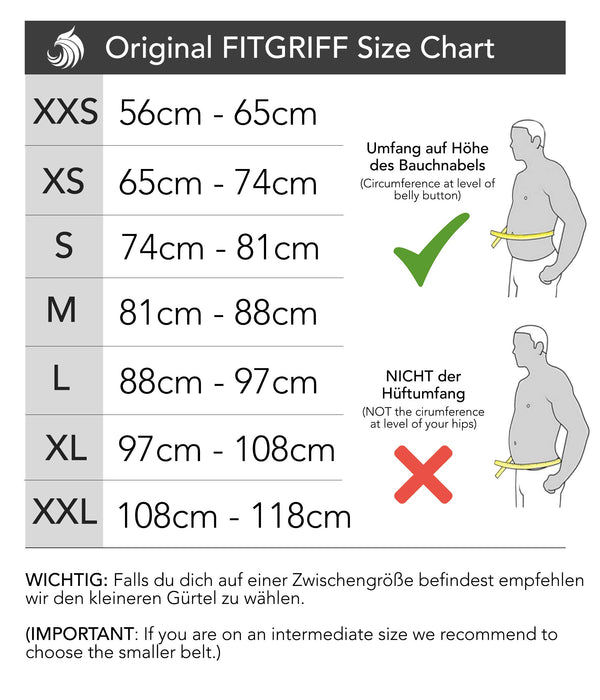Fitgriff® Pas do podnoszenia ciężarów V2 – pas do podnoszenia ciężarów dla kobiet i mężczyzn – kulturystyka, trening siłowy, crossfit – pas treningowy, pas do podnoszenia ciężarów, trening na siłownię