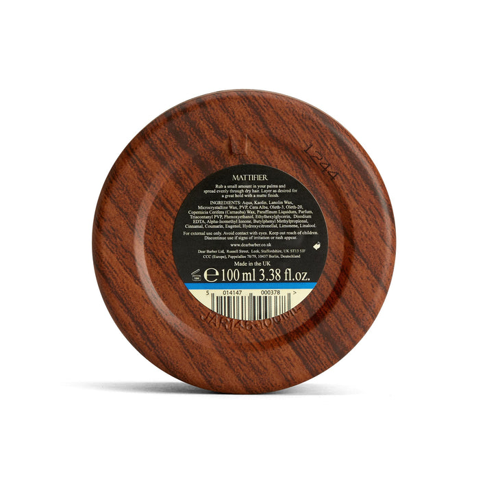 Dear Barber Men's Hair Styling Mattifier, Strong Hold, Low Shine 100ml