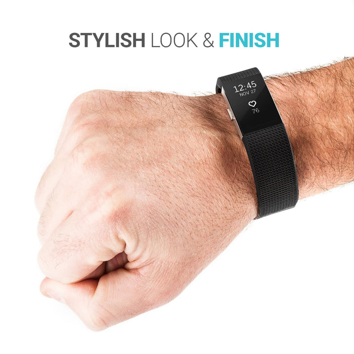 Yousave Accessories Bransoletka kompatybilna z Fitbit Charge 2, zamienna bransoletka fitness i pasek do zegarka, silikonowa bransoletka sportowa i opaska fitness, bransoletka do zegarka na rękę Fitbit Charge2 w 15 kolorach