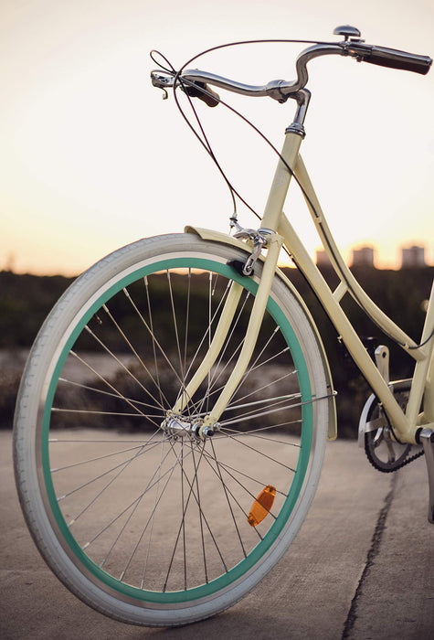 Fabric Rower miejski dla kobiet - damski rower z koszykiem, przerzutka wewnętrzna Shimano 3V, 3 kolory, 14kg