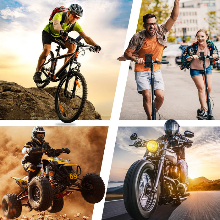 Rouclo uchwyt na telefon rowerowy, uchwyt na telefon motocyklowy z obrotowym 360° uchwyt na telefon rowerowy do elektrycznego, roweru górskiego, skutera, uniwersalny uchwyt rowerowy dla smartfonów 4,5-6,9 cala, pomarańczowy