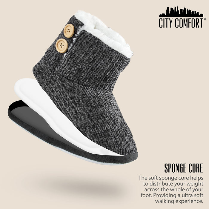 CityComfort Buciki z dzianiny do wnętrz i na zewnątrz kapcie