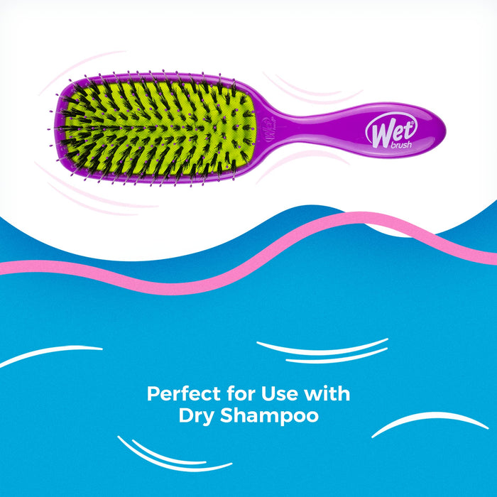 WetBrush Shine Enhancer szczotka do włosów naturalne włosie dzika przyjazne dla środowiska fioletowe