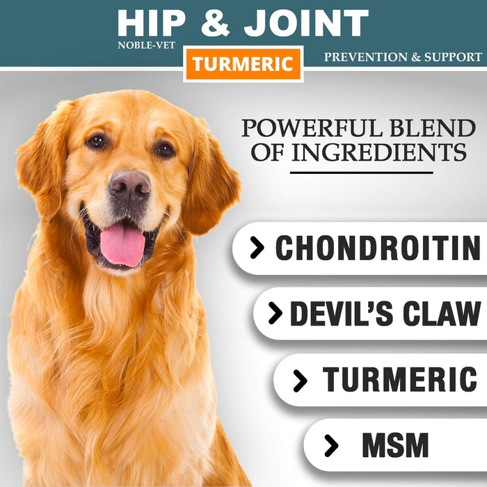 NobleVet – tabletki stawowe dla psa – suplement diety dla większej siły stawowej – psa, dla wszystkich ras i rozmiarów – naturalne substancje czynne wolne od cukru, substancji chemicznych
