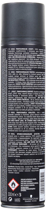 Syoss Max Hold lakier do włosów odporny na warunki zewnętrzne megamocny, poziom utrwalenia: 5 300ml