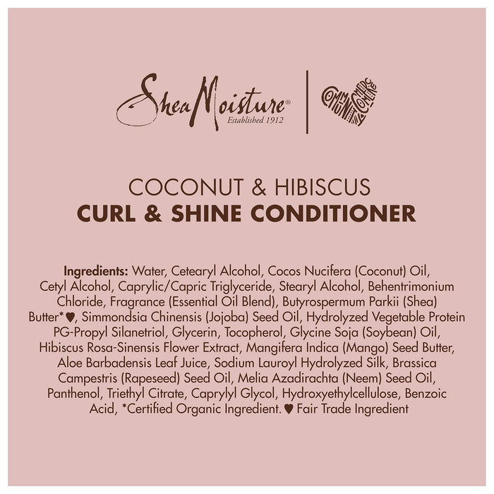 Shea Moisture Coconut und Hibiscus Curl und Shine Conditioner, 1 opakowanie (1 x 384 ml)