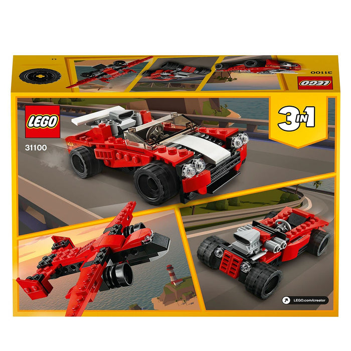 LEGO Creator 3 w 1 Samochód sportowy 31100 — zabawkowy zestaw konstrukcyjny (134 elementy)