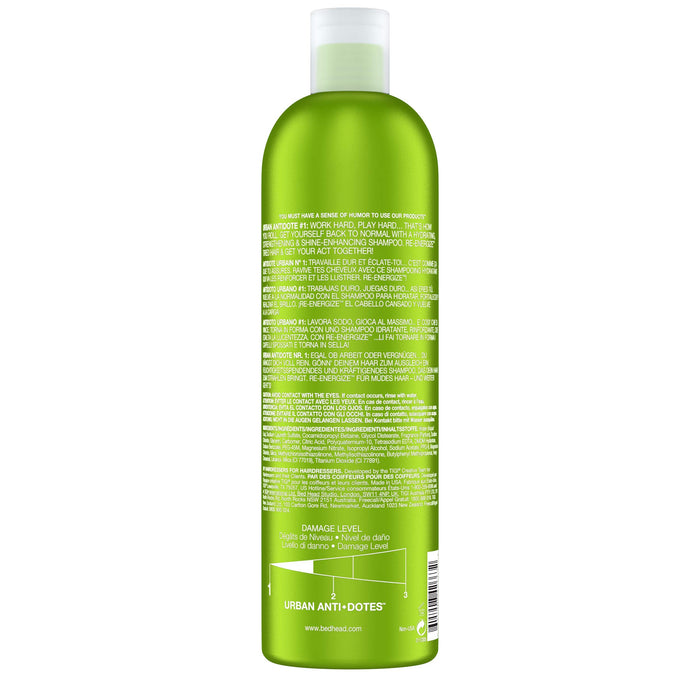 Tigi Bed Head Urban Antidotes Re-Energise, Szampon do Włosów Normalnych, do Codziennego Stosowania, 750 ml