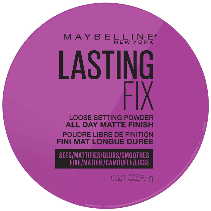 Maybelline New York Lasting Fix Puder sypki do twarzy transparentny, perfekcyjne wykończenie, utrwalenie makijażu, Translucent, 6g