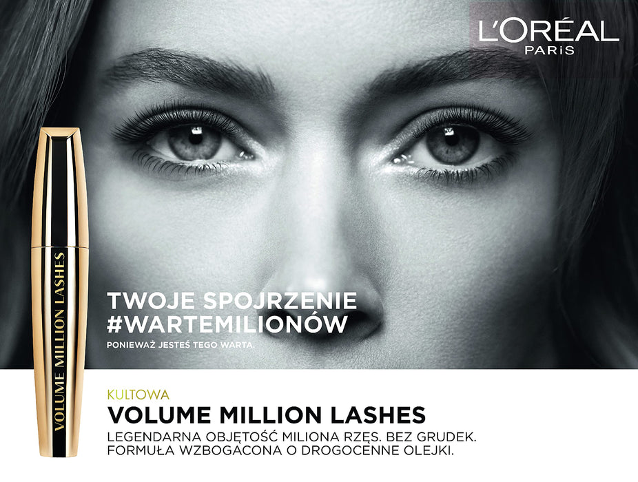 L'Oréal Paris Volume Million Lashes Fatale tusz do rzęs, mocne, wyraźne wykończenie, 01 Black, 9,4 ml
